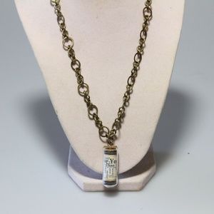 TINY GLASS VIAL CHARM MESSAGE IN A BOTTLE PENDANT